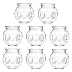 jojomis Chinese Acupoint 8pcs Glass Cupping Set Vacuum Cupping Equipment Flat Top Glass Cupping Jars for Fire Cupping And Sliding Technique - No.6