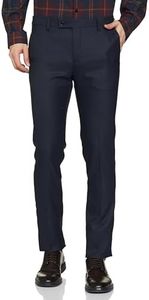 Arrow Men's Fitted Business Casual Pants (ARAEOTR1349_Dark Blue