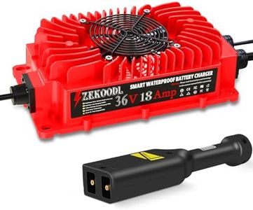 18 Amp 36 Volt Golf Cart Battery Charger for EZGO TXT with D Style Plug，Smart Trickle Charge,Replace EZGO Charger 36 Volt，4-6H Full Charge Portable Golf Cart Charger for Lead Acid Battery, 16FT Cable