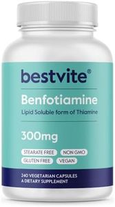 BESTVITE Benfotiamine 300mg (240 Vegetarian Capsules) No Stearates - No Silicon Dioxide - Vegan - Non GMO - Gluten Free
