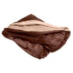 Furhaven Pet Dog Bed Cover | Round Cuddle Nest Micro Velvet Snuggery Blanket Burrow Pet Bed Cover for Dogs & Cats, Espresso, 44-Inch