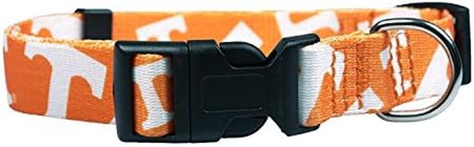 NCAA Team Pet Collar, NCAA Tennessee Volunteers Team Pet Collar, Large, White, 120101-UTNN-L, White, Large