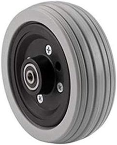 The Aftermarket Group Wheelchair Caster Assembly, Flat Free, Grey Ribbed Tire, 6" x 2", TAGC1762