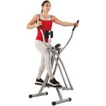 Sunny Health & Fitness SF-E902 Air Walk Trainer Elliptical Machine Glider w/LCD Monitor, 100 KG Max Weight and 76.2 CM Stride