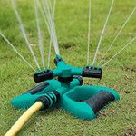 Thinkagro Automatic 360° Lawn Sprinkler 3 Arm 4 Nozzle Hi-Quality for Watering Garden Plants/Pipe Hose Irrigation Yard Water Sprayer Leak Free Design (5)