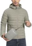 Pioneer Camp Puffy Jacket Men Down Packable Lightweight Khaki Jacket Outwear Winter Cloth for Ski Snow