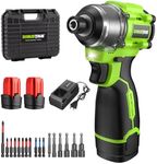 Robustrue 16.8V Max Brushless Impact Driver Kit, 1416 In-lbs Torque, 1/4" Hex Cordless Impact Drill with 2x 2000mAh Batteries, 4100 Max BPM, Power Tool Set for Home Improvement, DIY & Light Automotive