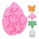 Homebakers Mart nsects Soap Mold - MoldFun Butterfly Bee Dragonfly Ladybug Silicone Mold for Bath Bomb, Lotion Bars, Chocolate, Candy (Random Color)