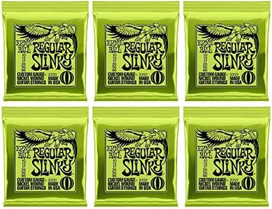 Ernie Ball Regular Slinky Nickel Wound Electric Guitar Strings 6 Pack - 10-46 Gauge