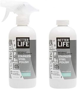 BETTER LIFE Stainless Steel Cleaner - 2 Pack 16 oz Streak-Free Stainless Steel Polish for Kitchen Sinks, Stoves, Metal Appliance, Refrigerator - Removes Grease & Water Stains - Chamomile-Lavender