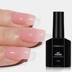 TOMICCA Jelly Gel Nail Polish -15ML Sheer Pink Translucent Gel Nail Polish Soak Off UV LED Natural Gel Polish French Nail Gel for DIY Manicure Home Salon Nail Art-ZB45