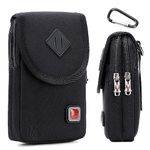 ROLMZJX Multi-Purpose Smartphone Pouch, Mobile Phone Case with Carabiner, Large Phone Holster,Cellphone Belt Clip Holster Men, Waist Bag for Outdoors, Hiking for All Mobile Phones Under 6.5 Inch