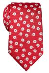 Retreez Christmas Happy Santa Claus Woven Microfiber 3.15" Men's Tie - Red