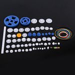 Plastic Gears Set Pulley Belt Worm Kits Crown Gear Set Robot Motor Car Toy for DIY Parts for DIY Model Technology Production Toys Gear Pulley (80 kinds)