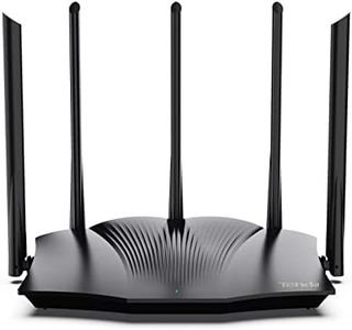 Tenda WiFi 6 Gaming Router, AX3000 Dual Band Gigabit Wireless Router for Home, Long Range Coverage with 5 * 6dBi High-Gain Antennas, High Speed Router with 4 Gigabit Ports, Support WPA3, VPN(RX12Pro)