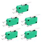 uxcell 5PCS KW3-OZ 16A 125/250VAC SPDT NO NC Hinge Lever Type Micro Limit Switches