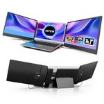 KEFEYA Portable Monitor for Laptop 14.1" with Sturdy Metal Kickstand, 1080P HD IPS Laptop Monitor Plug and Play for Windows/Chrome/Mac/Switch/PS5