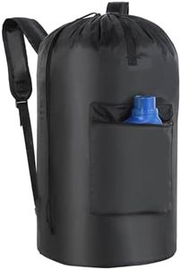 OTraki Backpack Laundry Bag 100L with Adjustable Shoulder Straps pocket Handle Drawstring Closure Hamper Bag for College Dorm Apartment Oxford Fabric Washable Heavy Duty Clothes Bag Black