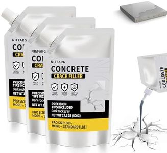 Concrete Crack Filler for Driveway, High Elasticity Cement Crack Filler, Self Leveling Quick Drying Sealing Adhesive for Outdoor, Patio, Waterproof (3.3 LB)