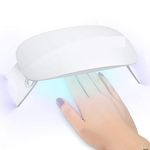 PRO ROOP Mini Nail Lamp USB UV Nail Dryer, 2Colors Nail Dryer 6W UV Gel Polish Curing LED Lamp Machine Portable Manicure Drying Gel Nail Polish Art Tool PINK AND WHITE