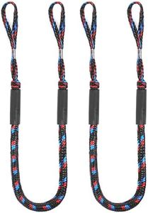 Ciweisah Boat Bungee Dock Lines Marine Mooring Rope Bungee Cord Docking Lines for Boat Docking Ropes for Kayak,Pontoon,Canoe (2 Pack,4 feet to 5.5 feet)
