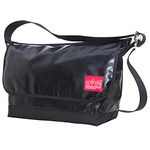 Manhattan Portage Vinyl Vintage Messenger Bag Large Ver2, Black, One Size