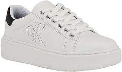 Calvin Klein Women's Daili Sneaker, White 140, 10