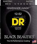 DR Strings Electric Guitar Strings, Black Beauties-Extra-Life Black Coated, 12-52