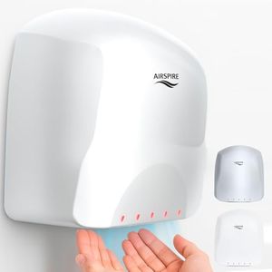 AIRSPIRE Electric Hand Dryer for Commercial Bathrooms & Home Use (110-120V) - Energy Efficient 650W Automatic Hand Dryer - HEPA Air Filtration & UV Protection - Wall Mounted, 78 dB - Cool Air (White)