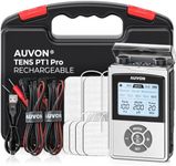 AUVON Rechargeable Digital TENS Machine with 600 mAh Battery, TENS Unit Muscle Stimulator with 8 Customizable Modes, Electric Massager for Shoulder, Back Pain Relief, 6 TENS Pads, A Carry Case