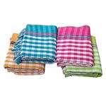 KNSS Handloom 100% Pure Cotton Towels XXXL Size 36/72Inch(90/180cm) 3/6feet Heavy Quality(Multi Color Pack of 4)