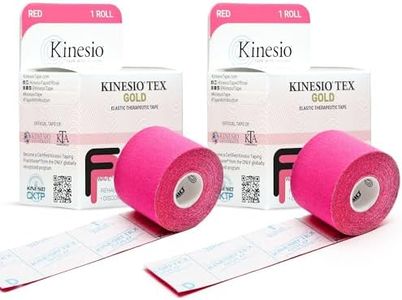 Kinesio Tex Gold Wave, Latex-Free, Water-Resistant - Red/Pink, 2" X 16.4' - 2...