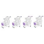 STOBOK 4pcs Mini Shopping Cart Pink