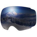 OutdoorMaster Ski Goggles PRO Lens - 20+ Different Colors (VLT 9% Polarized Black Lens with Free Carrying Pouch)