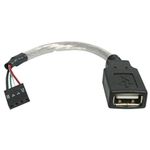 2CH4528 - StarTech.com 6in USB 2.0 Cable - USB A Female to USB Motherboard 4 Pin Header F/F