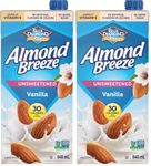 Blue Diamond Unsweetened Vanilla Almond Breeze (Pack of 2)