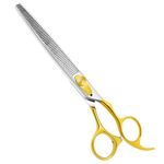 HASHIMOTO Dog Thinning Shears for Grooming, 56 Teeth, 7.5 inch, 30% Thinning Rate, Light Weight, Balanced, Ergonomically Designed for Professional Pet Groomers or Family DIY Use.