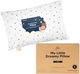 Mini Toddler Pillow with Pillowcase - 23x33 My Little Dreamy Travel Kids Pillow for Sleeping, Toddler Bed, Small, Tiny, Organic Cotton Pillowcase, Soft & Breathable, Kids 2-4 Years Old (Acorn)