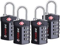 Forge Travel Lock,TSA Approved Luggage Locks for Air Travel, Gym Lockers, School Lockers, Pelican Cases, Gun Case, Easy Read Dials, Durable Alloy Body