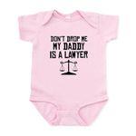 CafePress My Daddy is A Lawyer Body Suit Cute Infant Bodysuit Baby Romper Petal Pink