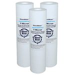 High Temp Water Filters, KleenWater KW2510SWHT Replacement High Temperature String Wound Filter Cartridges, Dirt Rust Sediment Filtration, No Scale Inhibitor, Set of 3