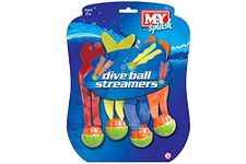 M.Y Splash 4 Pack Dive Balls with Streamers - Swimming Training Aid TY8240