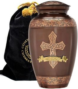 Heavenly Cross Cremation Urn for Ashes Adult Male - Beautifully Handcrafted Decorative Urns & Personalized Cross Cremation Urns for Human Ashes Adult Man