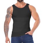 Daytain Mens Compression Shirt Slimming Body Shaper Undershirt Mens Shapewear Tummy Control Sleeveless Abdomen Vest Tank Tops