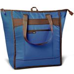 Rachael Ray Chillout Cooler Bag, Soft Sided Zippered Cooler Tote, Insulated and Leak Proof Grocery Bag, Portable Travel Cooler, Hot or Cold Carrier, Navy