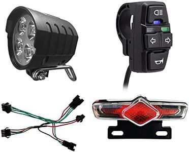 XBERSTAR Accesorios de conversión 3 en 1 de iones de litio para bicicleta, kit de luces para bicicleta eléctrica, luz trasera, bocina DK336, pantalla LCD (juegos de luces)