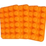 Silicone Mini Muffin Pan, Qtopun 4 Pack 24 Cups Silicone Mold Cups Baking Pan, Silicone Muffin Tins Baking Moulds (Orange)