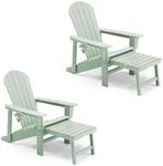 VonHaus Set of 2 Green Adirondack C