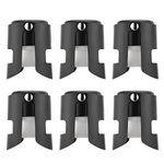 OUWO Champagne Sealer Stopper 6 Pack Stainless Steel Sparkling Wine Bottle Stoppers，Leak-Proof Bubble Retaining Saver，Suitable for Champagne Prosecco Cava and Sparkling (Black)