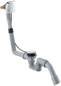hansgrohe Exafill S - Complete Set Bath Filler, Waste and Overflow Set for Standard Bath tubs, Chrome, 58113000